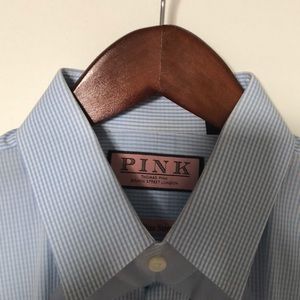 Thomas Pink Dress Shirt Super Slim Stretch